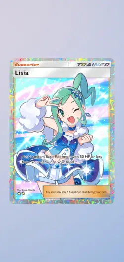 Pokemon TCG Pocket Lisia [ENG] supporter full art card (TRADE) - Image 1