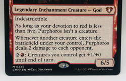 MTG Purphoros God of the Forge 0246 NM+ Commander Masters CMM Mythic Magic Card - Image 3