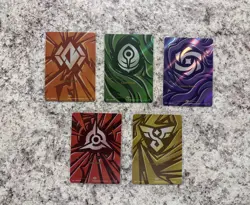 Riftbound LOL ENG TCG Promo Rune Card Bundle (Body, Calm, Chaos, Fury, Order) - Image 1