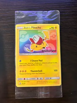 SEALED Ash’s Pikachu TCG SM108 2017 Promo Card Pokemon "I Choose You"! - Image 1