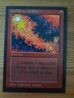 Magic MTG - International Collectors' Edition Red Elemental Blast - Alpha Art NM - Image 1
