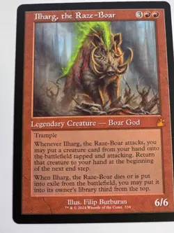 MTG - Ilharg, the Raze-Boar Retro Frame - Ravnica Remastered - Image 1