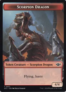 Scorpion Dragon Token Outlaws of Thunder Junction NM 11 - Image 1