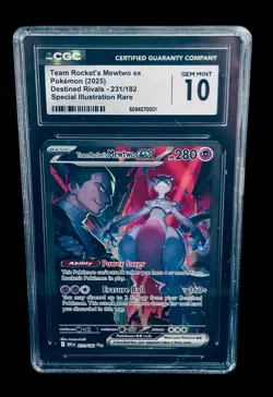Pokemon Team Rockets Mewtwo ex 231/182 CGC 10/ Special Illustration Rare 🔥 🔥 - Image 2