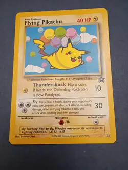 Flying Pikachu Pokemon TCG #25 Black Star Promo Great Condition! - Image 1