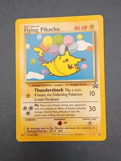 Flying Pikachu Pokemon TCG #25 Black Star Promo Great Condition! - Image 2