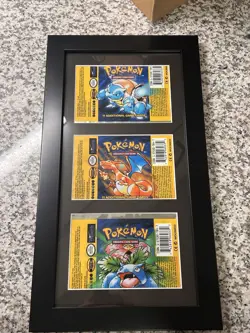 Pokemon Base Set UNCUT Booster Pack WRAPPER Charizard Blastoise Venusaur Framed! - Image 1