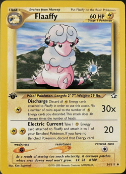 Pokemon Flaaffy 34/111 Neo Genesis (2000) - Image 1