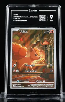 Vulpix #138/132 - Illustration Rare - Pokemon Mega Evolution - Gem Mint 9 - Image 1