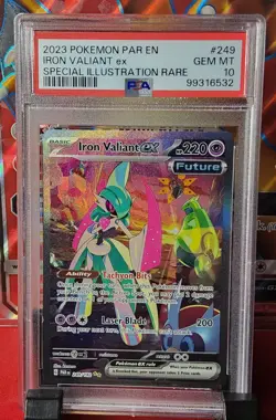 Pokemon 2023 Iron Valiant Ex SIR #249 PSA Gem Mint 10 - Image 1