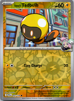 Iono’s Tadbulb 052/159 Pokemon Journey Together Reverse Holo Near Mint NM - Image 1