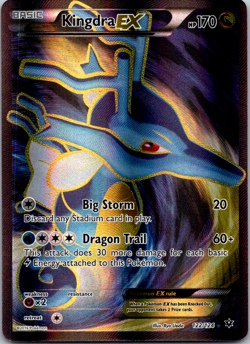 Kingdra EX 122/124 Pokemon 2016 Fates Collide Ultra Rare Full Art NM Holofoil - Image 1