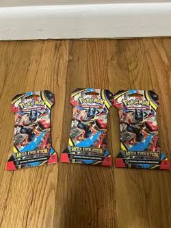 3x Pokemon TCG Mega Evolution Booster Pack Sealed New - Image 1