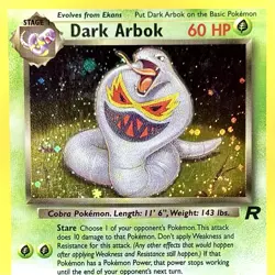 Dark Arbok - HOLO - Pokemon TCG - Team Rocket - 2/82 - RARE ~ LP - Image 1