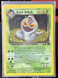 Dark Arbok - HOLO - Pokemon TCG - Team Rocket - 2/82 - RARE ~ LP - Image 2