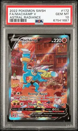 Pokemon Machamp V Astral Radiance Full Alt Art #172 PSA 10 - Image 1