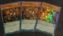 YuGiOh D/D GRYPHON x3 | BACH-EN013 Battle of Chaos Super Rare PLAYSET PACK FRESH - Image 4