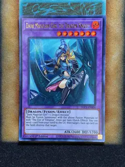 Yugioh Dark Magician Girl The Dragon Knight DLCS-EN006 Ultra Rare 1st Ed GOLD MP - Image 1