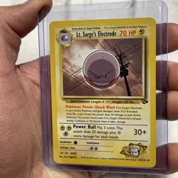 Pokemon Lt. Surge’s Electrode 52/132 Gym Challenge Set LP+ Vintage Pokemon Card - Image 2