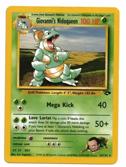 Pokemon Card: Giovanni's Nidoqueen 23/132 Gym Challenge Vintage Rare! EXC - Image 1