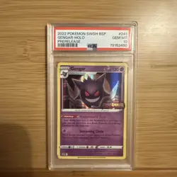 PSA 10 Gengar SWSH241 Lost Origin Black Star Stamped Promo Pokemon Card - Image 2
