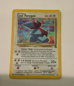 Pokemon TCG Cool Porygon Holo Rare Black Star Promo Card 15/53 WOTC - Image 1