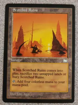 mtg 1x *Scorched Ruins* LP Weatherlight - Image 1