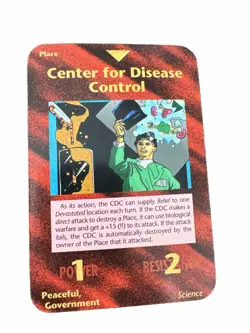 CDC CENTER FOR DISEASE CONTROL Illuminati New World Order UnLimited Card Game - Image 1