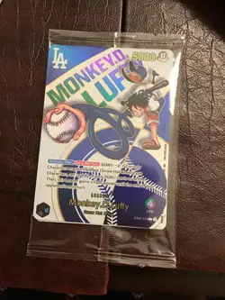 One Piece Monkey D. Luffy Card From Dodgers Game 7/3/25. Sealed - Image 1