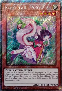 RA04-EN269 FAIRY TAIL - SNOW PLATINUM SECRET RARE 1ST EDITION YuGiOh CARD - Image 1