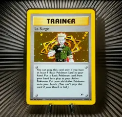 Pokemon Lt. Surge Holo Rare Card 017/132 Gym Heroes Trainer Holofoil Card Sharp! - Image 1