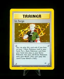 Pokemon Lt. Surge Holo Rare Card 017/132 Gym Heroes Trainer Holofoil Card Sharp! - Image 3