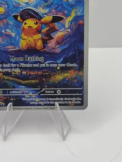 Pokemon Pikachu Starry Night Van Gogh Beautiful Moon ACG Star Trading Card - NM - Image 3