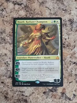 MTG 1x Huatli, Radiant Champion Rivals of Ixalan Magic the Gathering Card x1 NM - Image 1