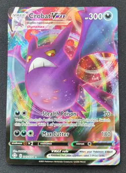 Crobat VMAX 045/072 Shining Fates Ultra Rare Holo Pokemon TCG Card NM - Image 1