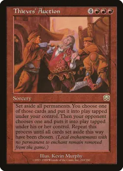 Thieves' Auction Mercadian Masques HEAVILY PLD Red Rare MAGIC MTG CARD ABUGames - Image 1
