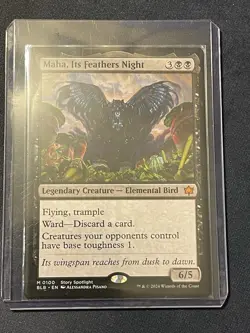 Bloomburrow BLB 100 Maha, Its Feathers Night Mythic 2024 - Image 4