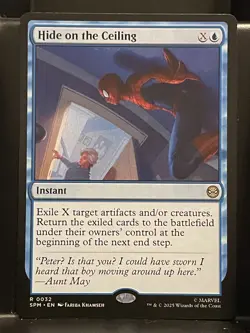 Hide on the Ceiling #32 NM/M MTG Spiderman Magic Card Blue Rare - Image 1