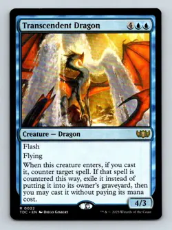 #22 Transcendent Dragon 2025 Tarkir: Dragonstorm Commander Rare - Image 1