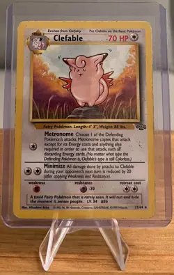Clefable #36 Non-Holographic Pokemon Card MP 17/64 Rare Jungle Set 1999 - Image 1