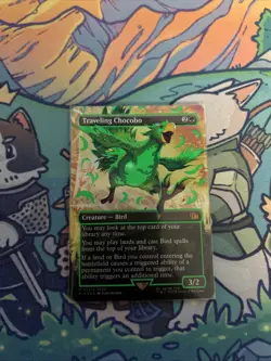 Traveling Chocobo (Borderless) (Neon Ink Green) Final Fantasy Foil - Image 1