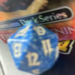 Lorwyn Blue/White Speckled Spindown Life Counter MTG D20 Dice Magic minty - Image 5
