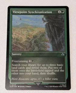 MTG *ETCHED FOIL * Assassin's Creed Uncommon VIEWPOINT SYNCHRONIZATION NM - Image 1
