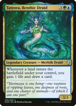 NM Tatyova, Benthic Druid, MTG, Dominaria, Magic the Gathering, 206 - Image 1