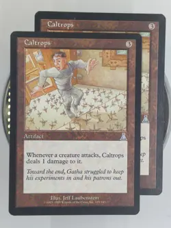 2x Caltrops Urza's Destiny DAMAGED Small Seller ?? Fast Free Shipping! - Image 1