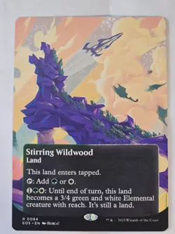 MTG -Stirring Wildwood Borderless - Edge of Eternities Stellar - Image 1