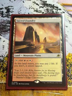 Sacred Foundry - Edge of Eternities - Land - Rare - 0256 - NM/M - Image 1