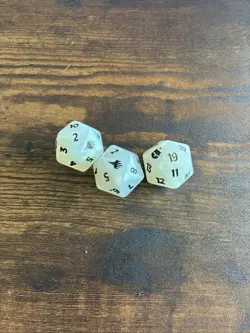 MTG FIN Final Fantasy 3x Pearl White Oversized D20 Spindown Life Die - Image 1