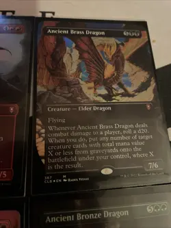 MTG Borderless Ancient Copper Brass Gold Bronze Dragon Lot Foil - Image 3