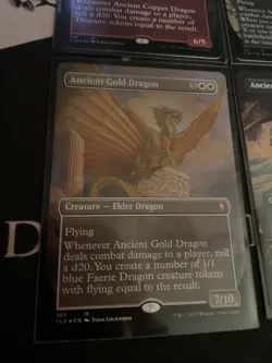 MTG Borderless Ancient Copper Brass Gold Bronze Dragon Lot Foil - Image 4